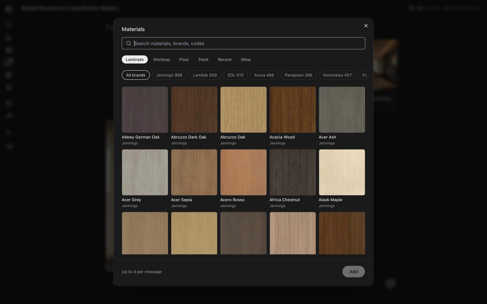 The materials picker: laminate brands and their swatches