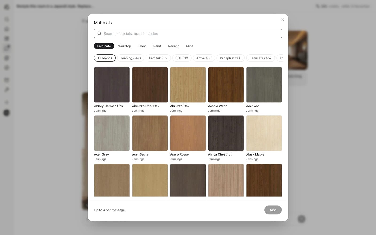 The materials picker: laminate brands and their swatches